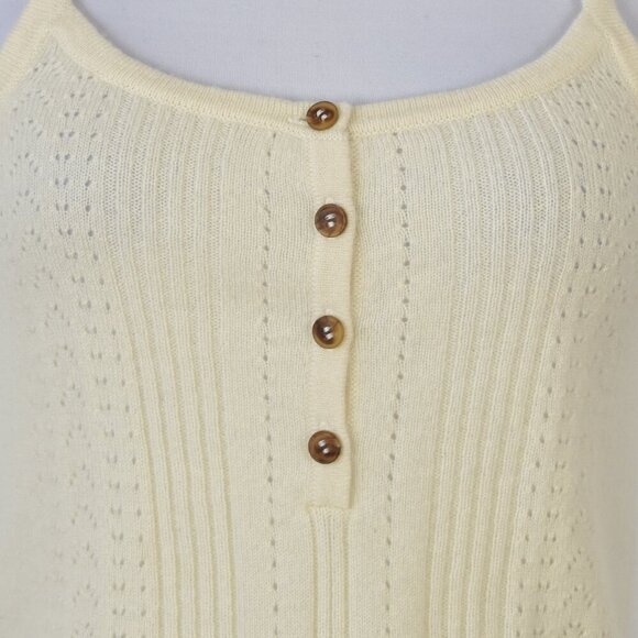 La Ligne Camille Pointelle-knit Cashmere Tank - S - Picture 2 of 9